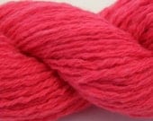 Hot Pink Merino and Angora Reclaimed Yarn- 115 yards