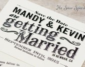 Vintage Save the Date Postcard - Time Stands Still Collection
