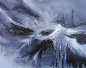 Abstract Art - 16 x 20- Chicago Winds - Contemporary Modern Original Canvas Art Painting by Skye Taylor