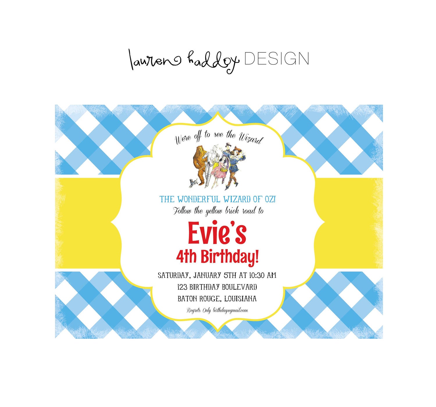 DIY, Wizard of Oz Inspired Birthday Invitation Il_570xn