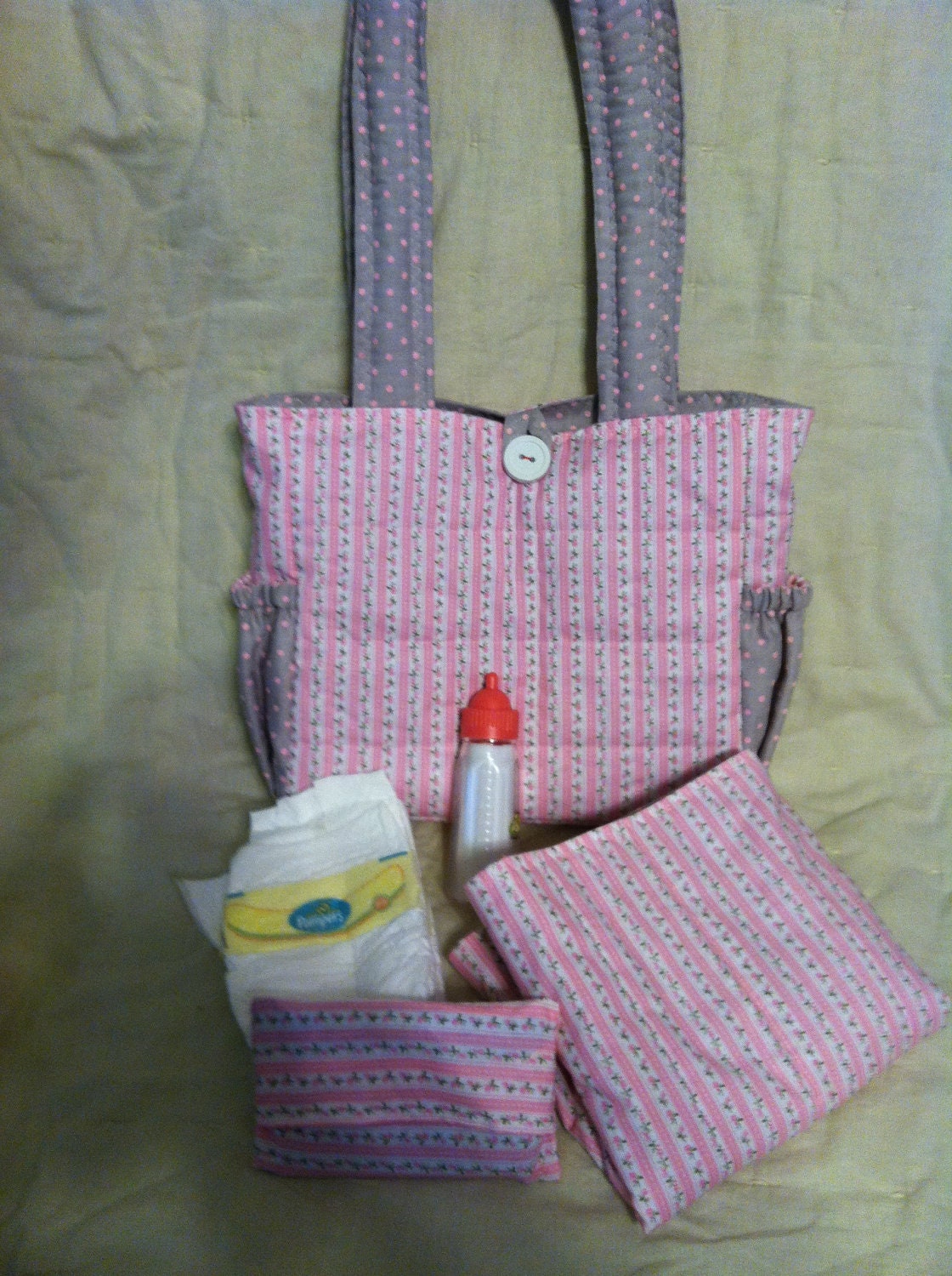 Quilted Baby Doll Diaper Bag
