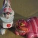 Ceramic Cheshire Cat & Rabbit from Alice in Wonderland, Walt Disney Productions