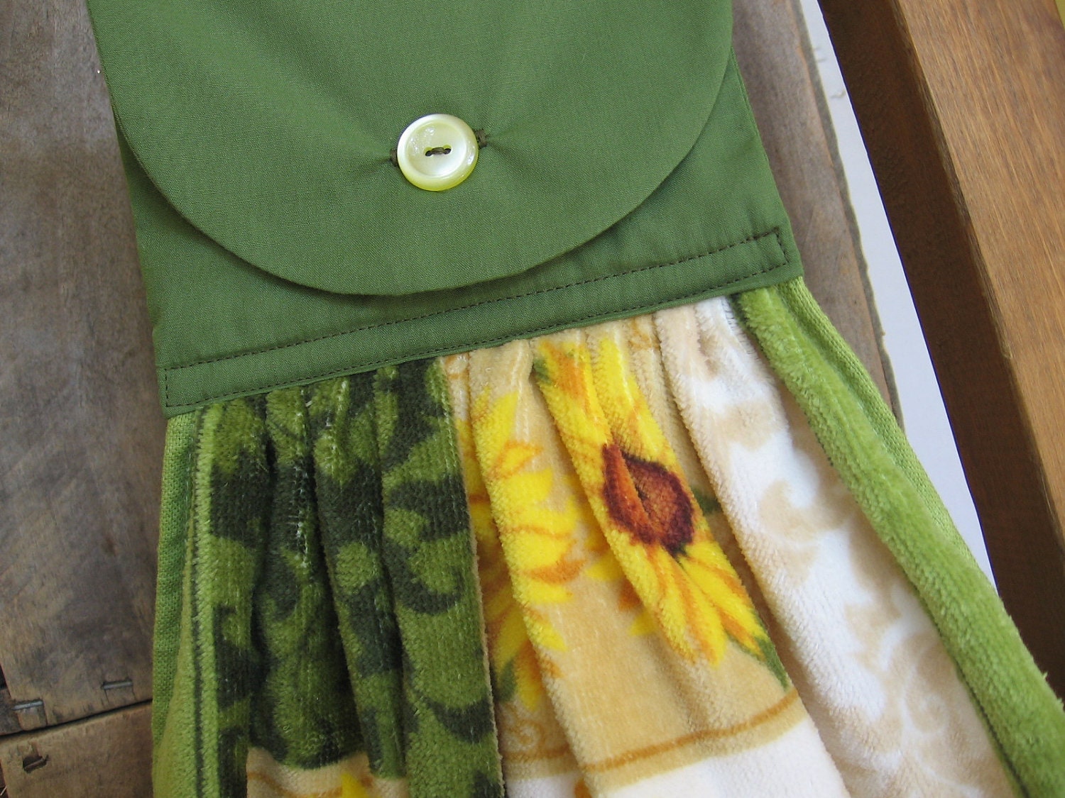 Sunflower Kitchen Towel U-Pick Top Color Hanging Kitchen Towel with Sunflowers