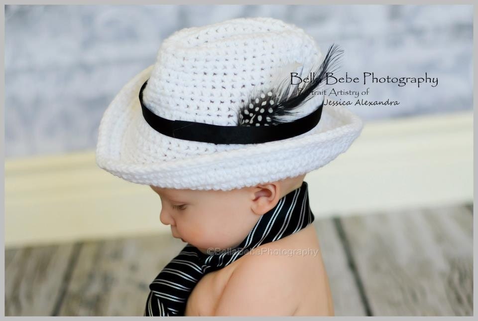 Crochet Fedora - Photo prop