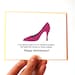 Funny Anniversary Card - Pink High Heel