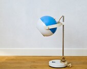 Vintage Table Lamp - Modern Retro Home Decor - Blue Lamp from USSR Era