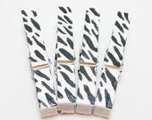 SALE Zebra Print Hand Painted Clothes Pins WAS 6.00