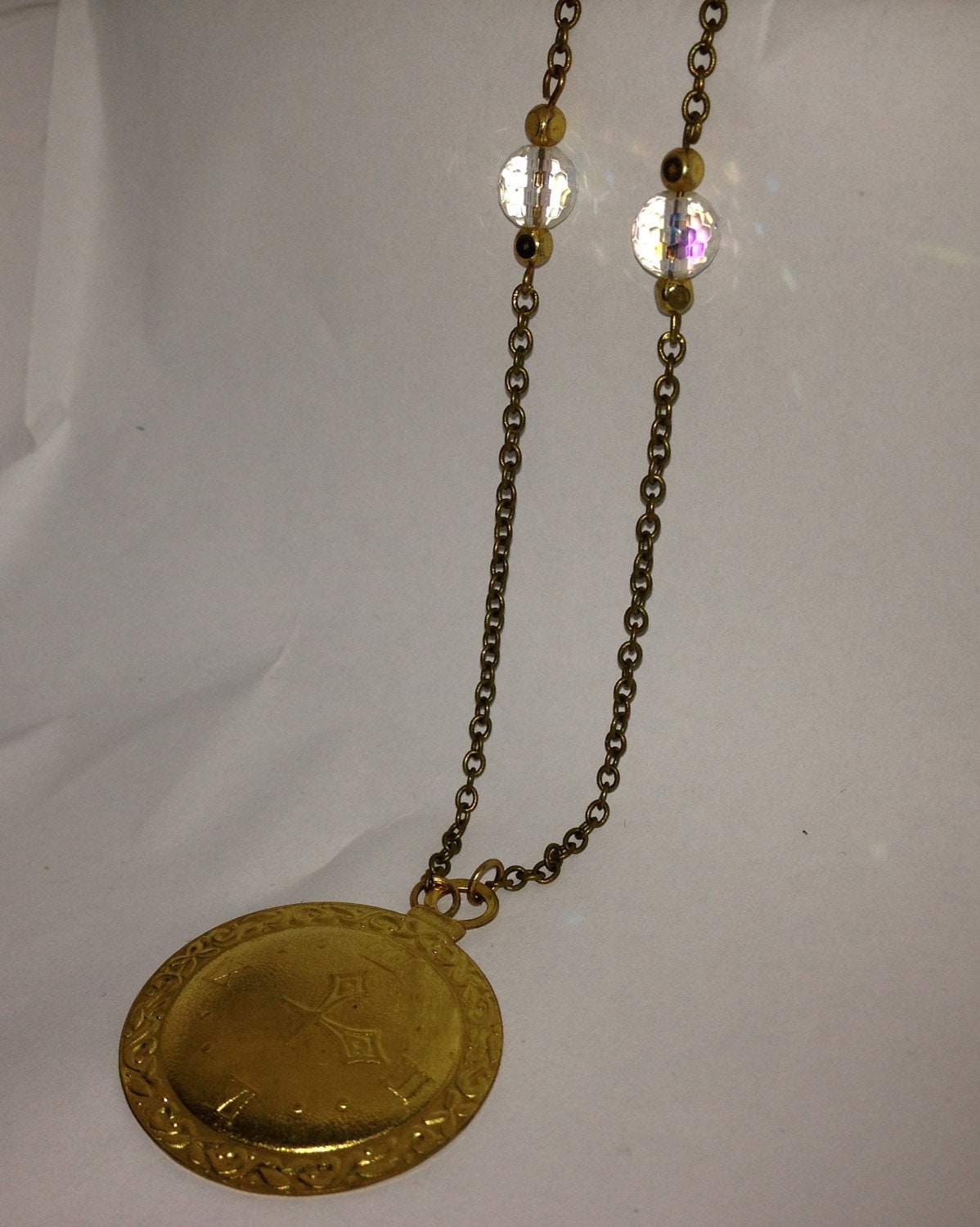 Golden Pocket Watch Necklace