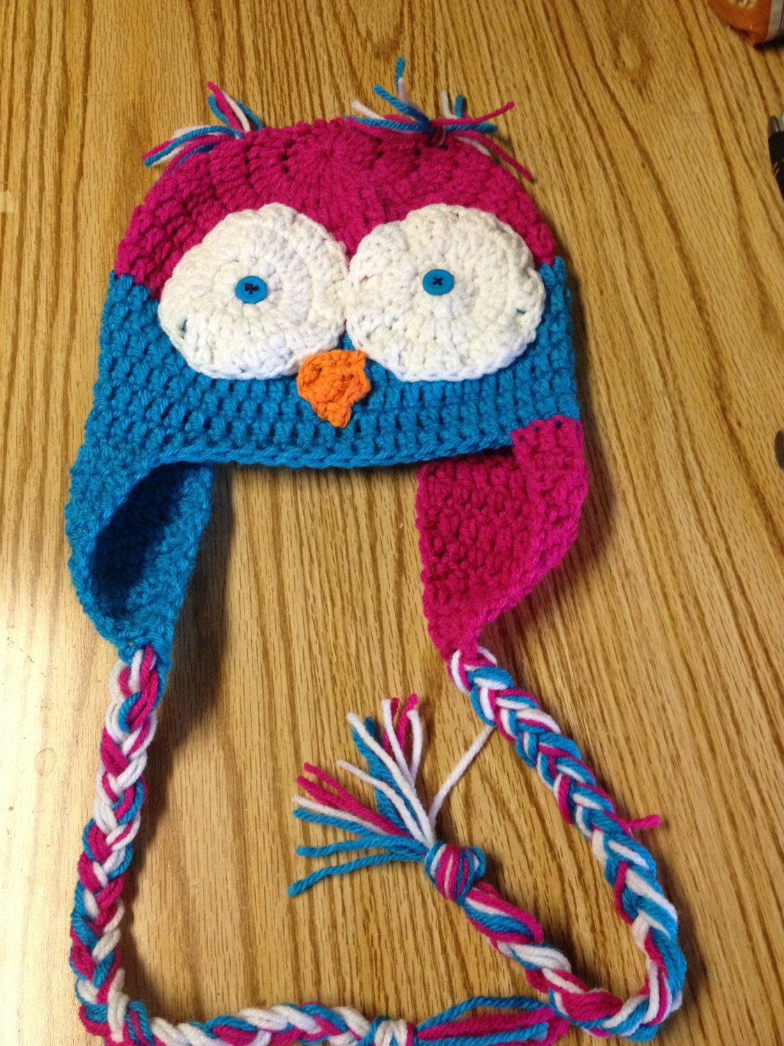 Crochet owl hat
