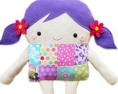 Doll Sewing Pattern - Easy Patchwork Girl Doll Softie PDF Sewing Pattern