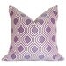 Purple Geometric Print Designer Pillow Cover 20x20