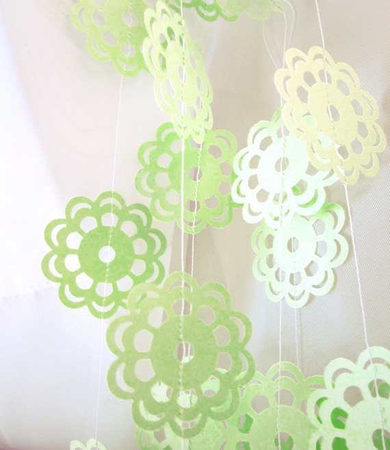 Mint Green Garland - Wedding Garland - Winter Garland - Paper Garland - Mint Fresh