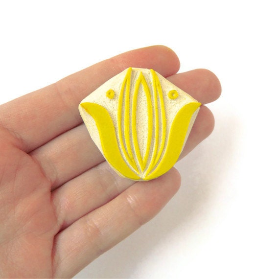 Blooming Water Lily Rubber Stamp - Cling Rubber Stamp