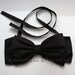 Solid Black Bow Bandeau (100% cotton fabric)