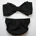 Solid Black Bow Bandeau set (100% cotton fabric)