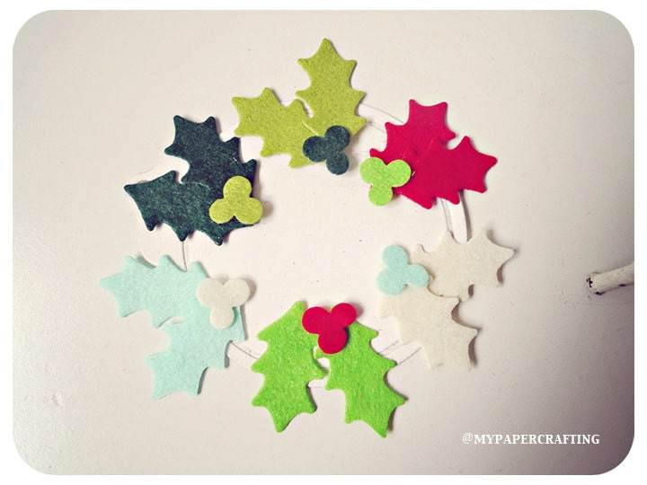 Holly Jolly felt die cut