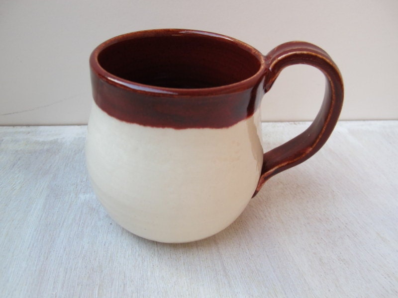 Handmade Coffee Mug // Ceramic Cup // Pottery Mug // Crimson Red