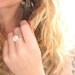 Rose quartz ring, sterling silver, gemstone, cocktail ring, pink, pastel, rose smoke - The Bliss Ring