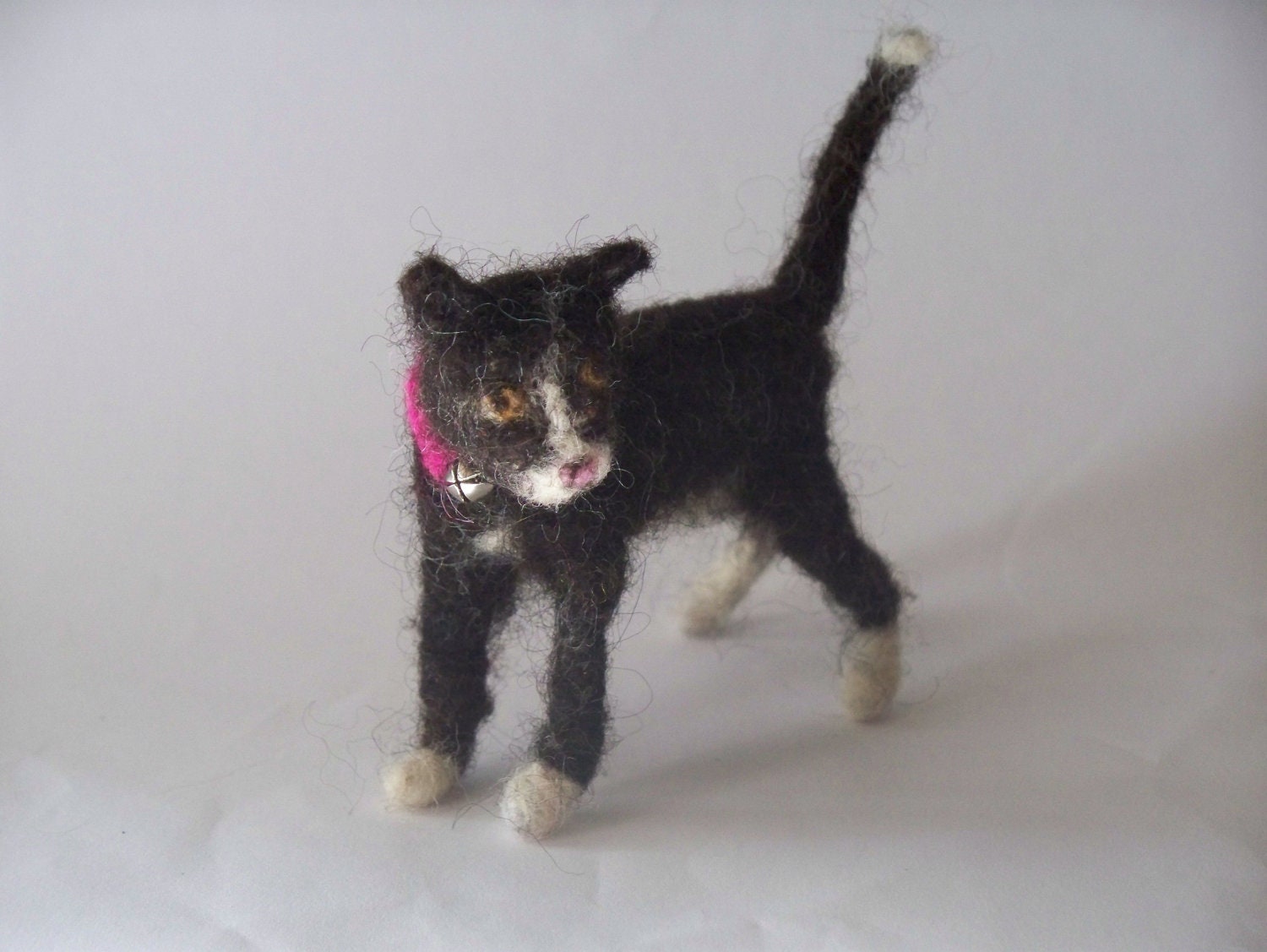 Tuxedo  Kitten   Needle Felted cat