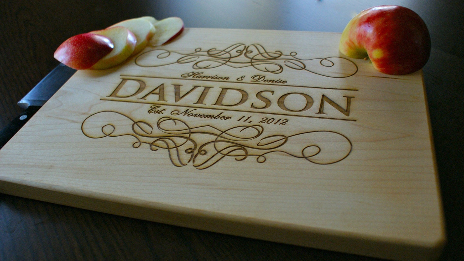 Personalized Gift - Cutting Board - Engraved and Personalized  -  9" x 12"