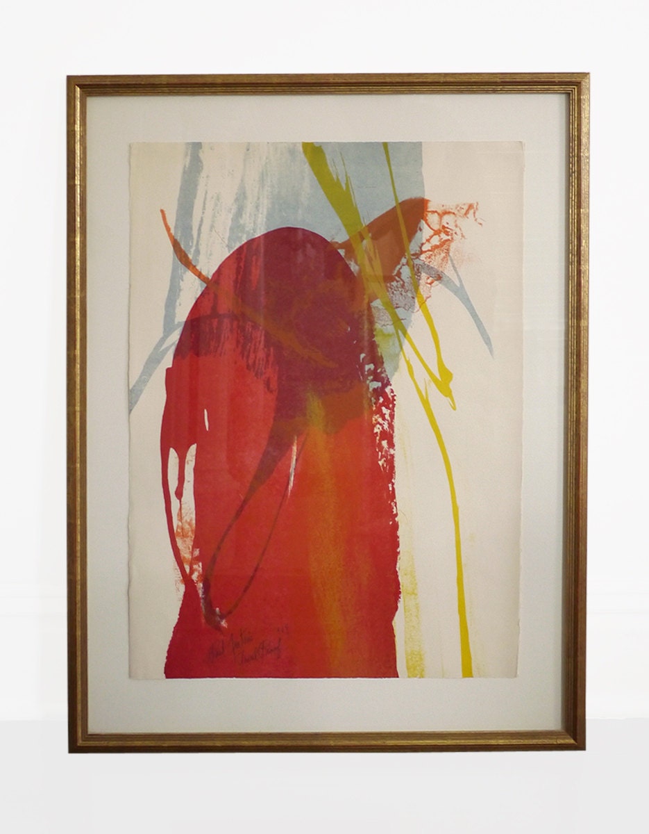 PAUL JENKINS 1964 SIGNED Abstract Expressionist Print