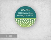 20 Modern Address Labels, Modern Wedding Favor Stickers, Return Address Labels, Envelope Seals - 1.5" Inch Round - Style PIL-011