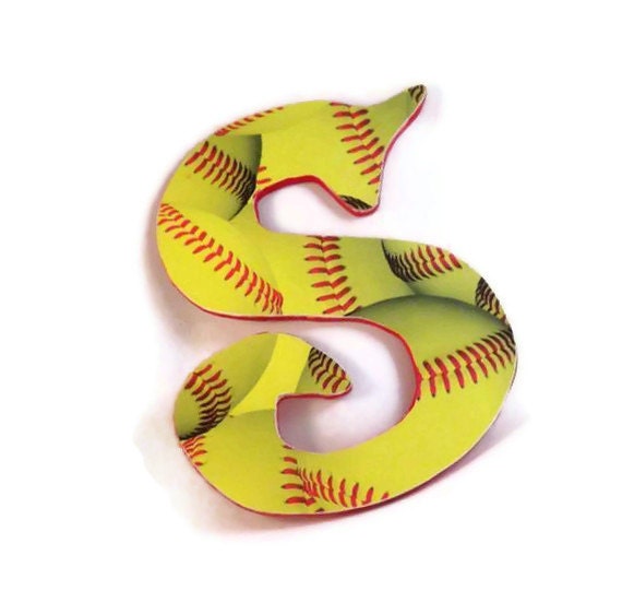 Softball Decor Custom Name Letters