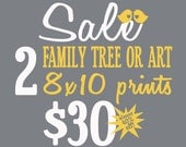 Personalized Family tree or Custom Art Print - Gift for Grandma, Mom, Teachers and much more