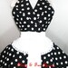 Retro Pin Up I Love Lucy Costume Apron with Black and White Polka Dots