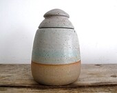 Vintage Ceramic Stoneware Jar , Mid Century Pottery, Brown / Gray Glaze with Mid Century Feel, Rustic Vase