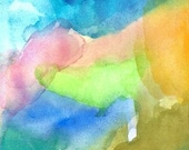 Art Print, Abstract Watercolor, 11 x 14, Wonder