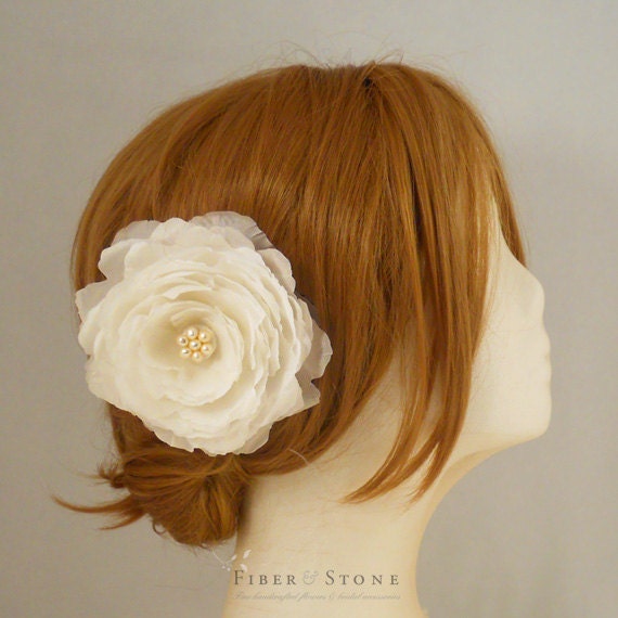 Peony Bridal Headpiece Silk Bridal Comb Wedding Headpiece Bridal Hair Accessories, Bridal Hair Flower Comb Wedding Hair Flower