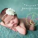 Aqua Baby Headband..Baby Headbands..Flower Headband..Newborn Headband..Shabby Rosette Headband..Fall Headband