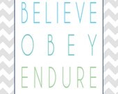 SALE- Mormon Quotes, LDS printables, blue green aqua chevron print 5x7 AND 8x10, Inspirational quotes Instant download Il_170x135