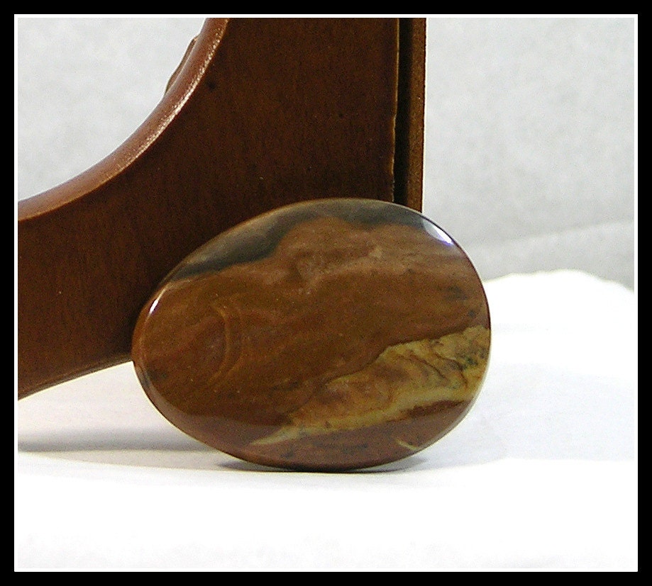 Owyhee Country Cabochon Made From Cave Mountain Jasper