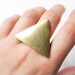 Geometric Brass Statement Ring - Brass Triangle Ring - Modern Brass Jewelry - Geometric Jewelry - Statement Jewelry