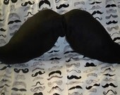 Mr Mustache Pillow Lower Back or Neck Support Pillow Handmade