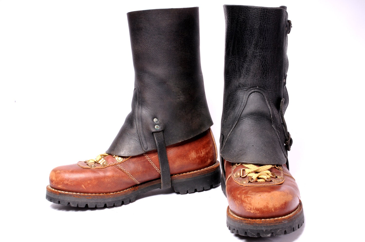 Vintage Steam Punk Leather Spats C