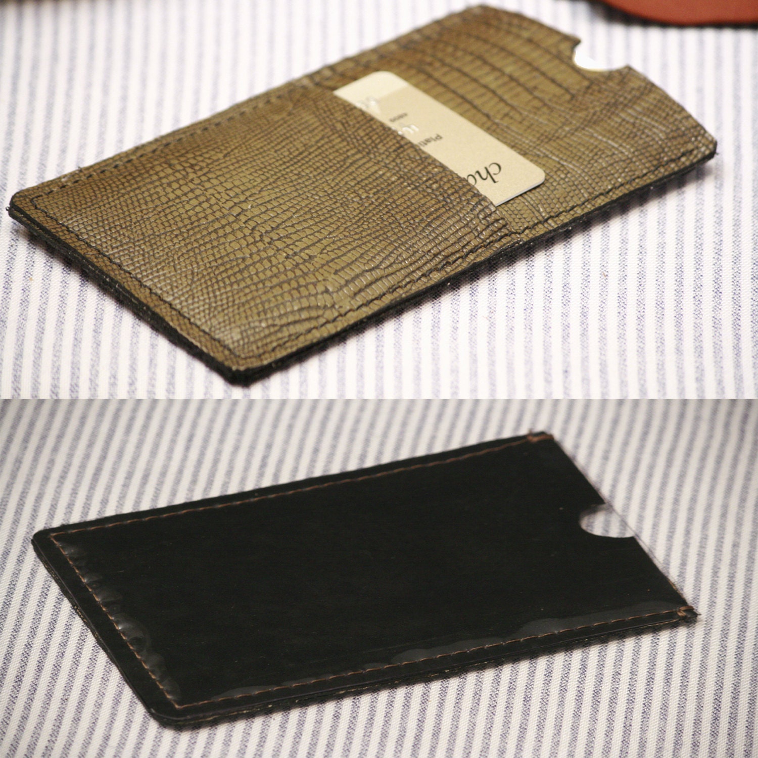 Transparent Lizard iPhone 5 4S Wallet, Case, credit card holder