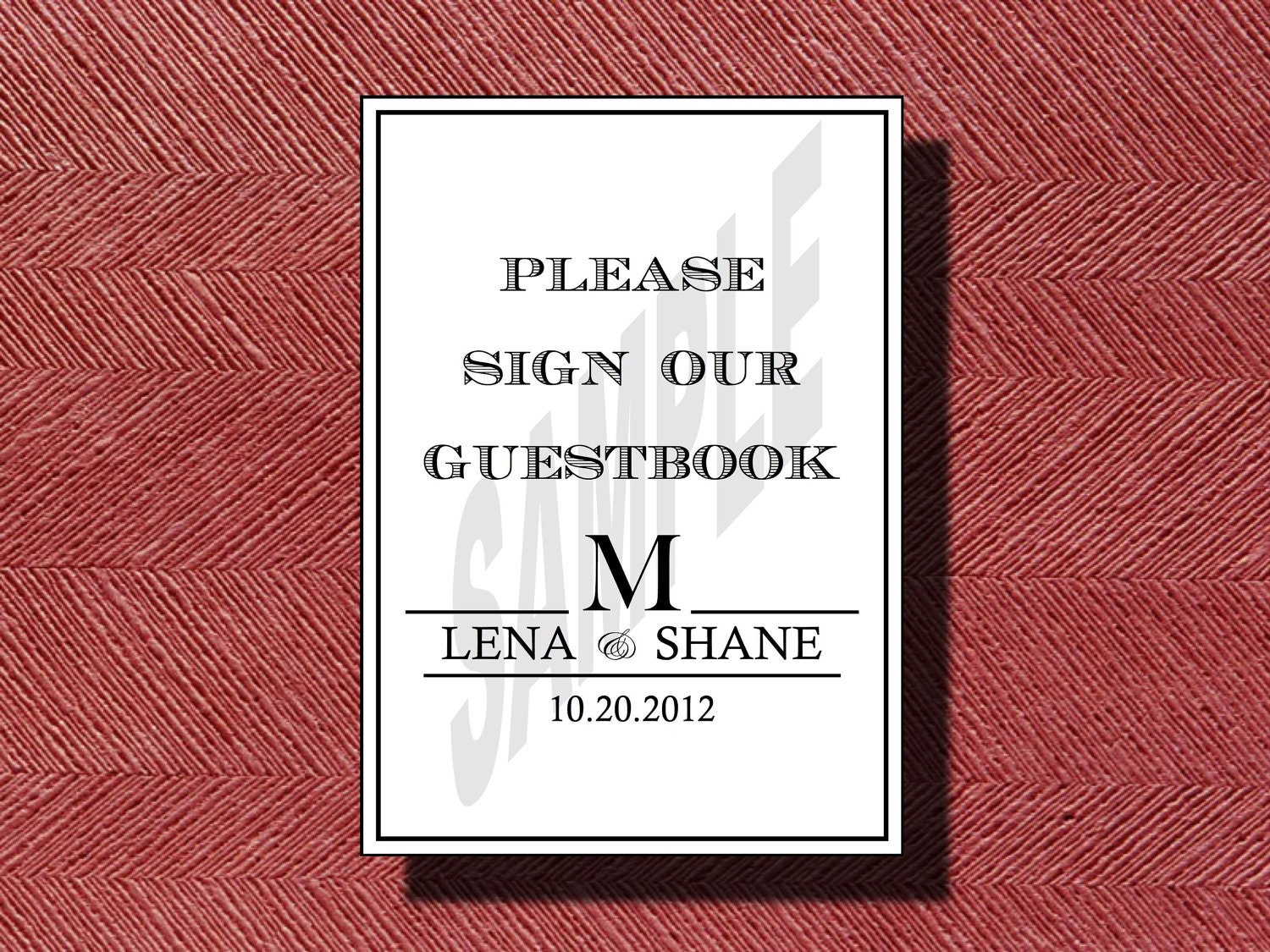 Please Sign Our Guest Book Wedding Sign