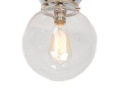 Flush Mount Chrome 8" Glass Globe Edison Light