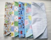 Flannel Burp Cloths for Boy