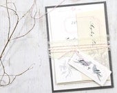 Pink & Gray Loves Lace - Lace Wedding Invitations, Lavender, Gray, Blush, Vintage (As Seen on Style Me Pretty) - Purchase for a Sample