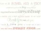 Bushel and a Peck print