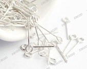 500 approx Silver Plated eyepins eye pin 14mm EP0006