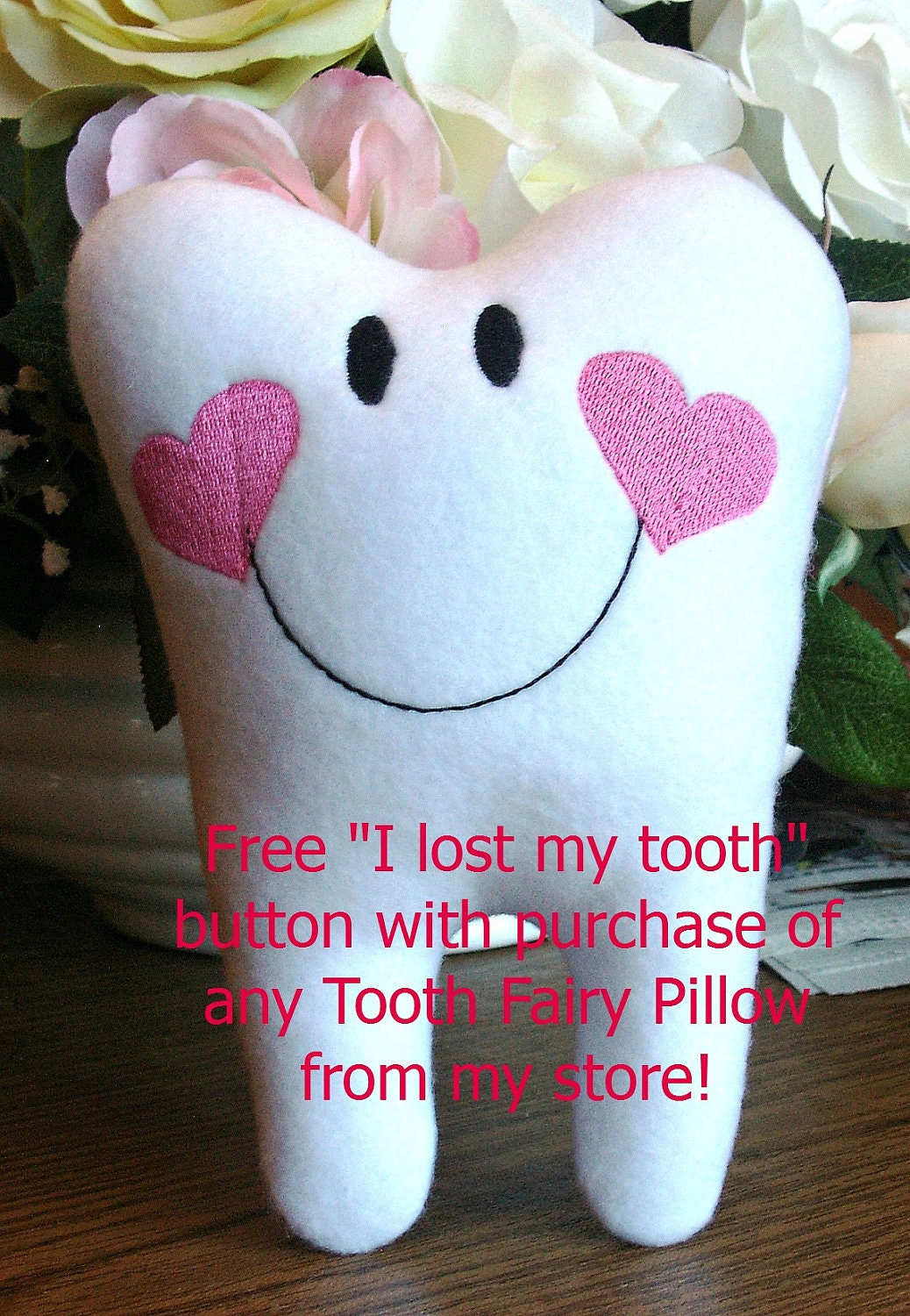 Personalized Tooth Fairy Pillow for Boys and Girls,  Embroidered and Stuffed