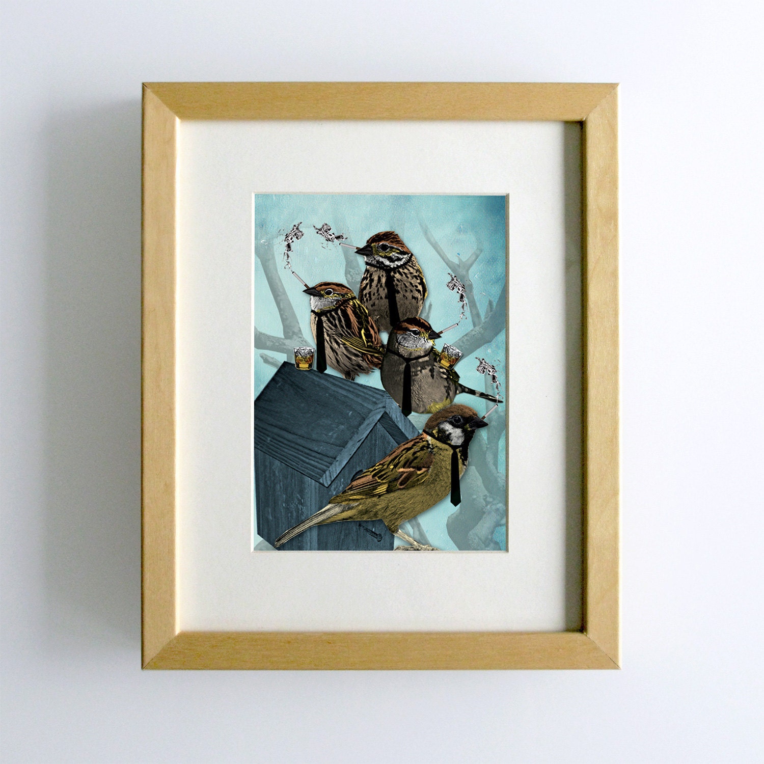 Smoking Birds Print