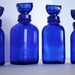 Vintage pharmaceutical medicine cobalt eye wash bottles wyeth 1950s