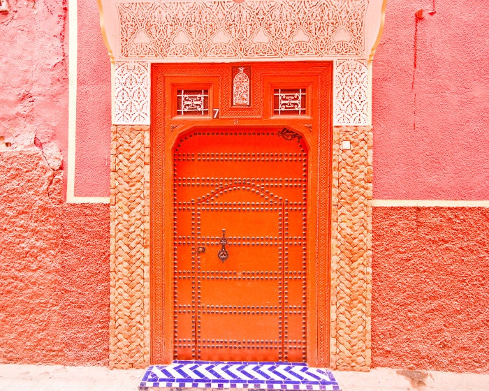 travel photography - door photography - Inside the Pink City, pink 8x10