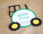 Tractor Birthday Party Invitations (Envelopes Included)